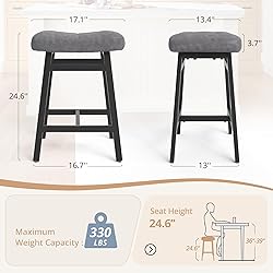 LUE BONA Counter Height Bar Stools Set of