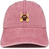 Trendy Apparel Shop German Shepherd Patch Pigment Dyed Washed Baseball Cap