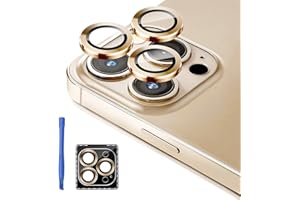 Jeluse [3X2 Pack] Designed for iPhone 13 Pro/iPhone 13 Pro Max Camera Lens Protector, 9H Tempered Glass Screen Protector Cover [Alignment Kit Eazy installation] Metal Individual Ring