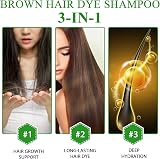 Generic 3 in 1 Herbal Hair Dye Shampoo Deeply Nourishing Natural Dark Brown view 4