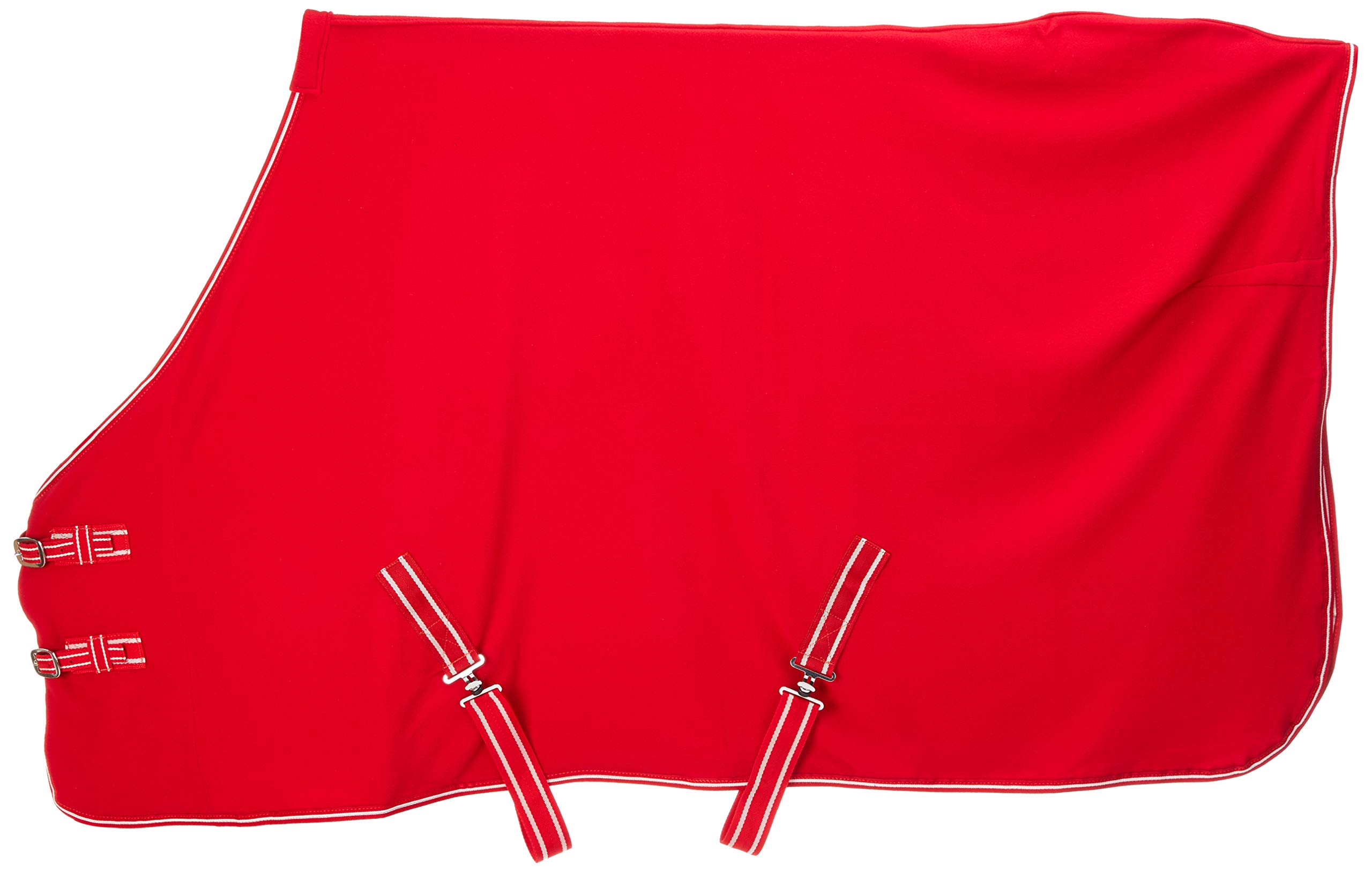 Cwell Equine NEW HORSE COB PONY SHETLAND MINI RED SHOW TRAVEL FLEECE RUG 3'6"-6'9" stable cooler choice of Sizes (5'9")