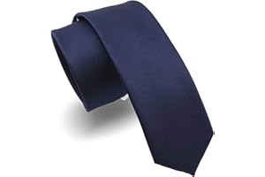 RBOCOTT 2.4" Solid Color Skinny Tie for Men Slim Necktie(6cm)