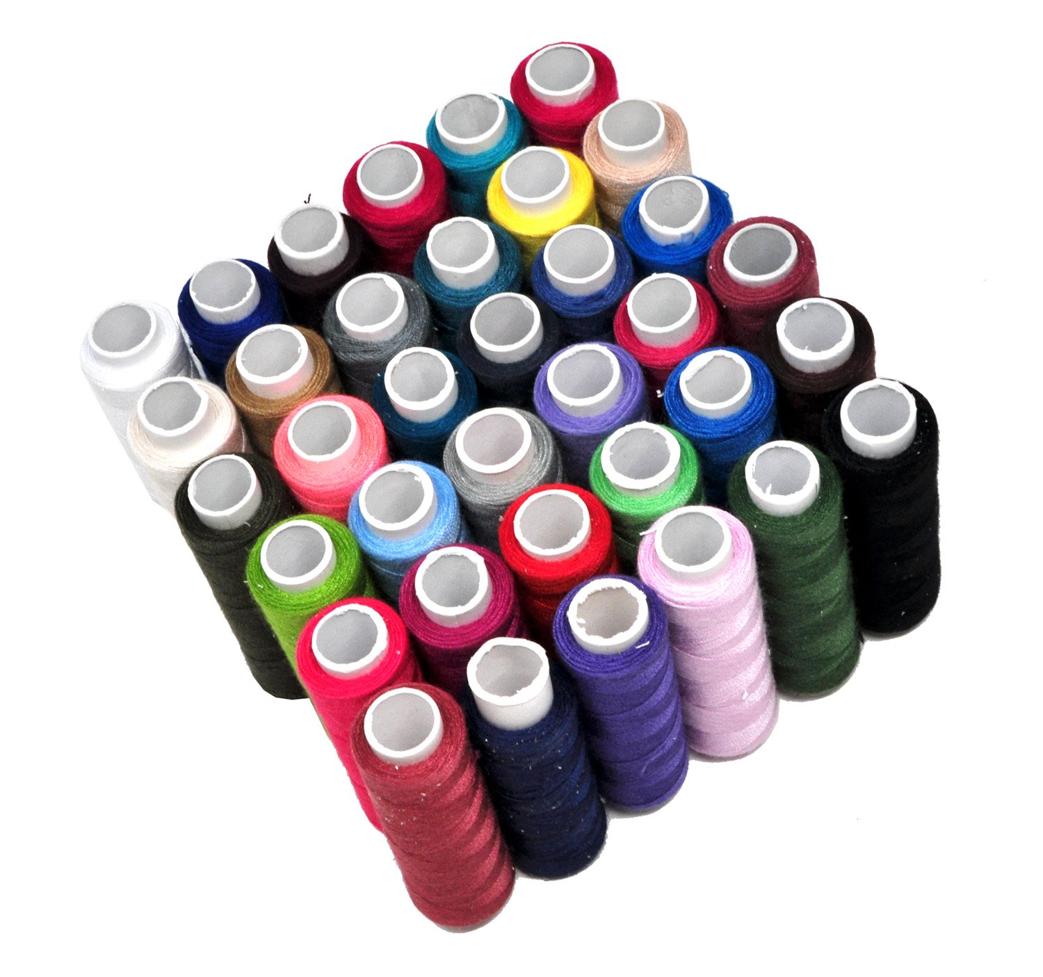 Mandala Crafts 36 Color All Purpose Hand Machine Sewing Embroidery Polyester Thread Assortment Spools Kit (36 Colors)