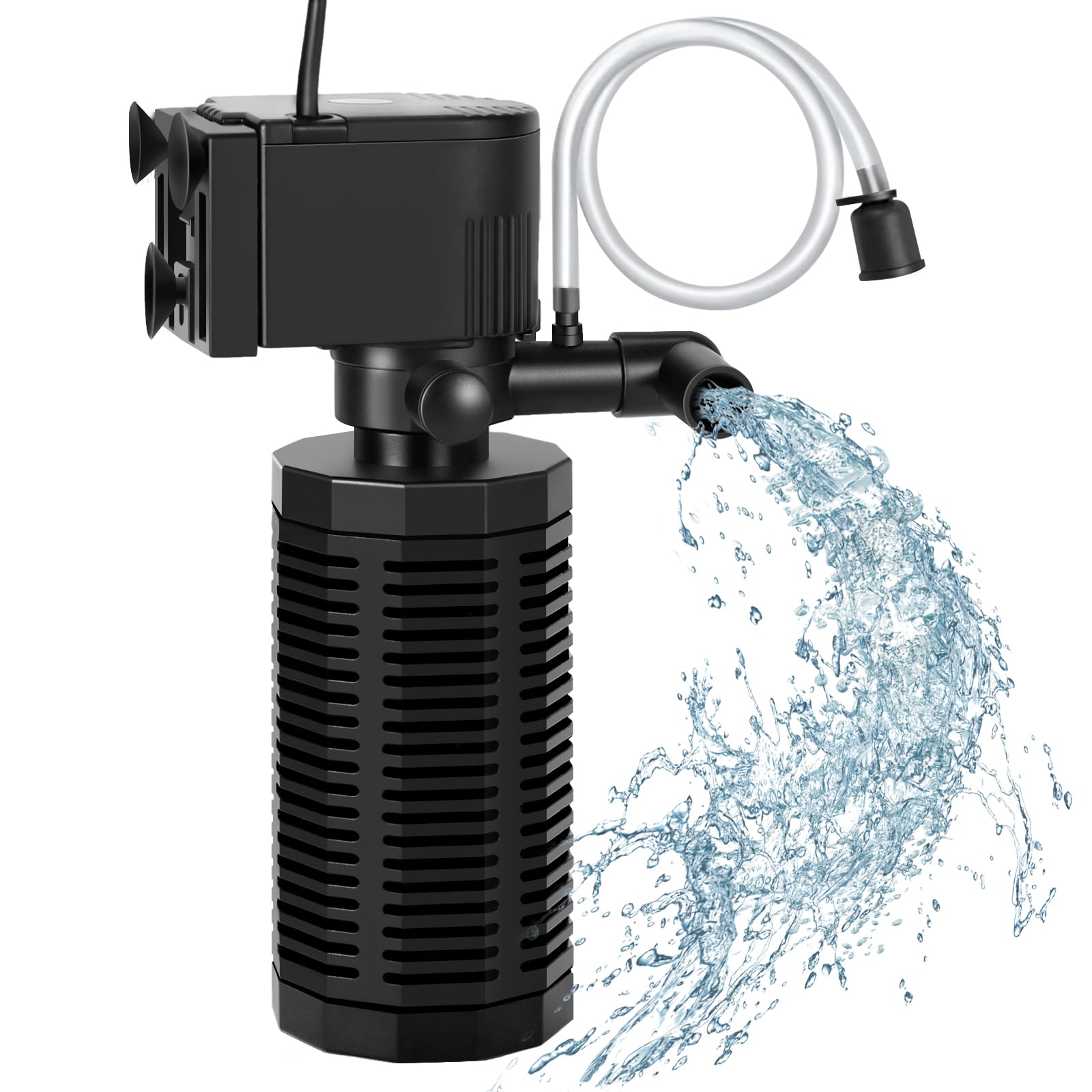 Photo 1 of Aquarium Internal Filter for 30~100 Gallons - Ultra-Quiet Fish Tank Filters 400GPH Submersible Power Pump Filter with Biochemical Filtration Air Supply Water Clean