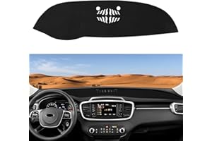 Rilsen Dashboard Cover Mat Custom Fit for Kia Sorento 2016 2017 2018 2019 2020 Dash Cover Nonslip Dash Mat Protector Sunshade No Glare Black