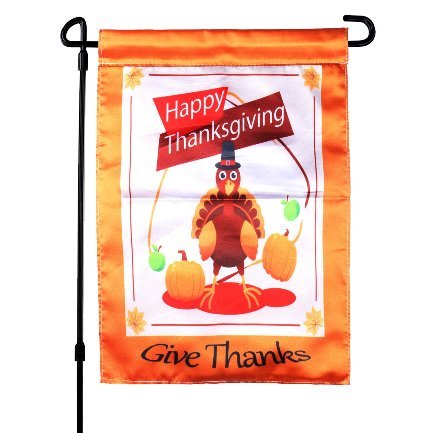 HOOSUN Thanksgiving Garden Flag Turkey Time Yard Garden Flag Double