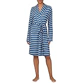 Nautica Womens Ultra-Soft Robe - Lightweight & Cozy Long Sleeve, Knee Length Bathrobe - Sweater Knit Sleepwear & Loungewear