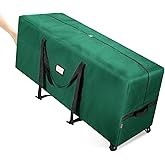 BALEINE 7.5 ft Rolling Christmas Tree Storage Bag, 2 Swivel Wheels for Easy Moving, Heavy Duty 600D Oxford Fabric Extra Large Artificial Christmas Tree Bag with Reinforced Carry Handles (Green)