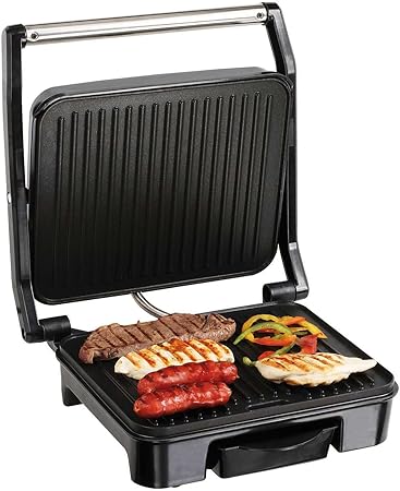 Contact Barbecue Avec Couvercle A Sandwich Maker 2000 W Poignee