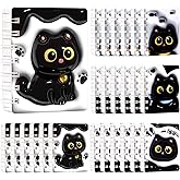 Mangpung 24 Packs Black Cute Cat Mini Notebooks Kawaii Portable Pocket Notebook for Black Cute Cat Birthday Party and Office Party Favors College Ruled Pages
