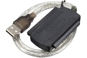 Yaregelun USB 2.0 Male to IDE Adapter Converter Cable Hard Drive Adapter Cable for PC 2.5" 3.5" HDD Hard Drive