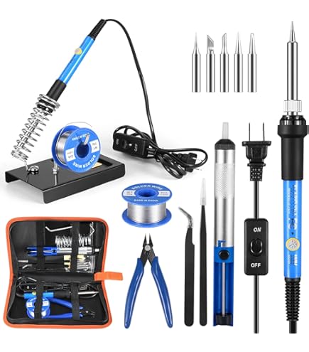 5-in-1 Soldering Kit With Desoldering Pumps & Wick – Includes Mini Wire Cutter & Lead-Free Rosin Core Solder Wire – Perfect For Circuit Board Repair, Keyboard Modding, Electronics Maintenance