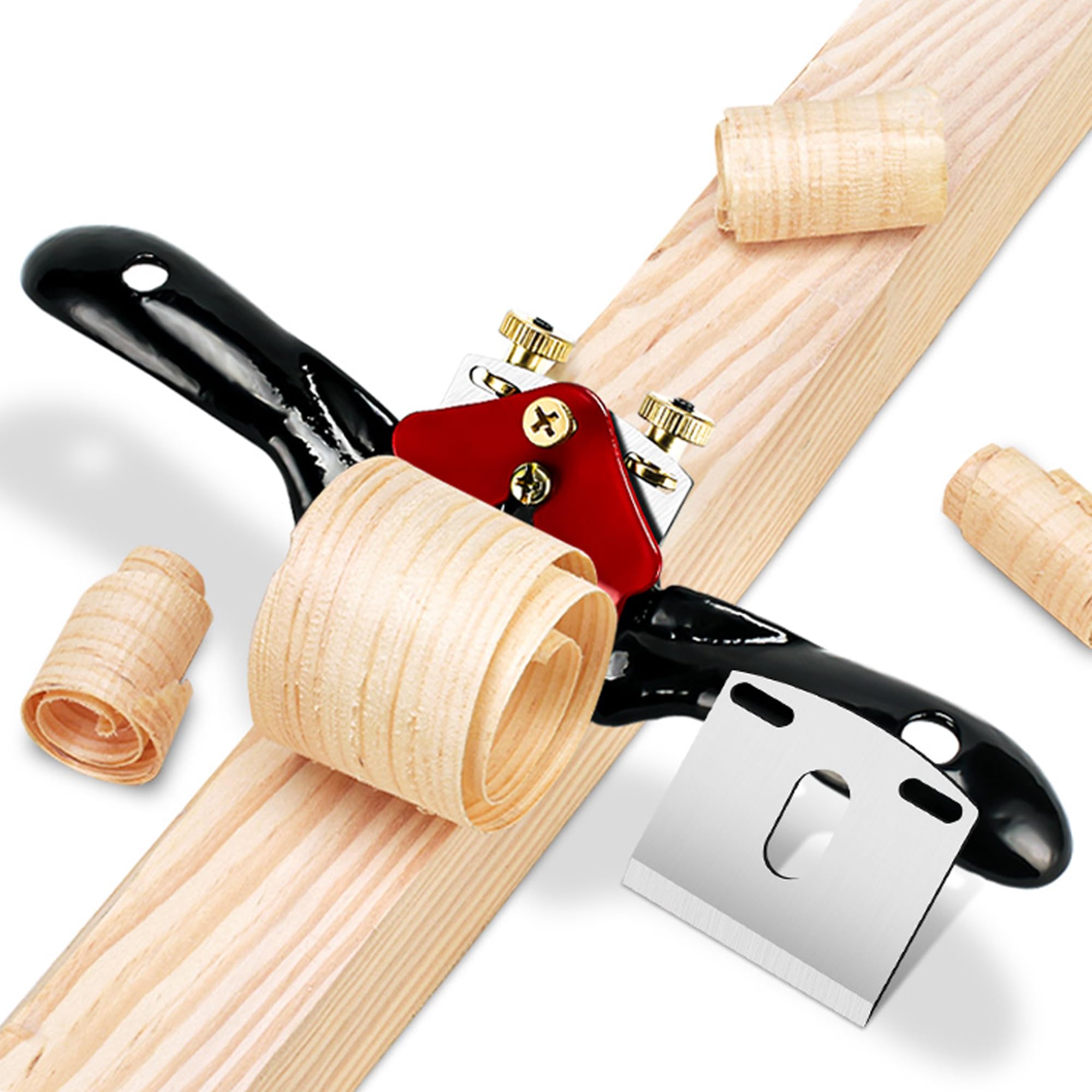 MINGZE Woodworking Adjustable Cutting Edge Spoke Shave Spokeshave for Woodcarver, Bench Plane Wood Hand Planer for Hardwood Carpenter Wood Carver (9 inches)