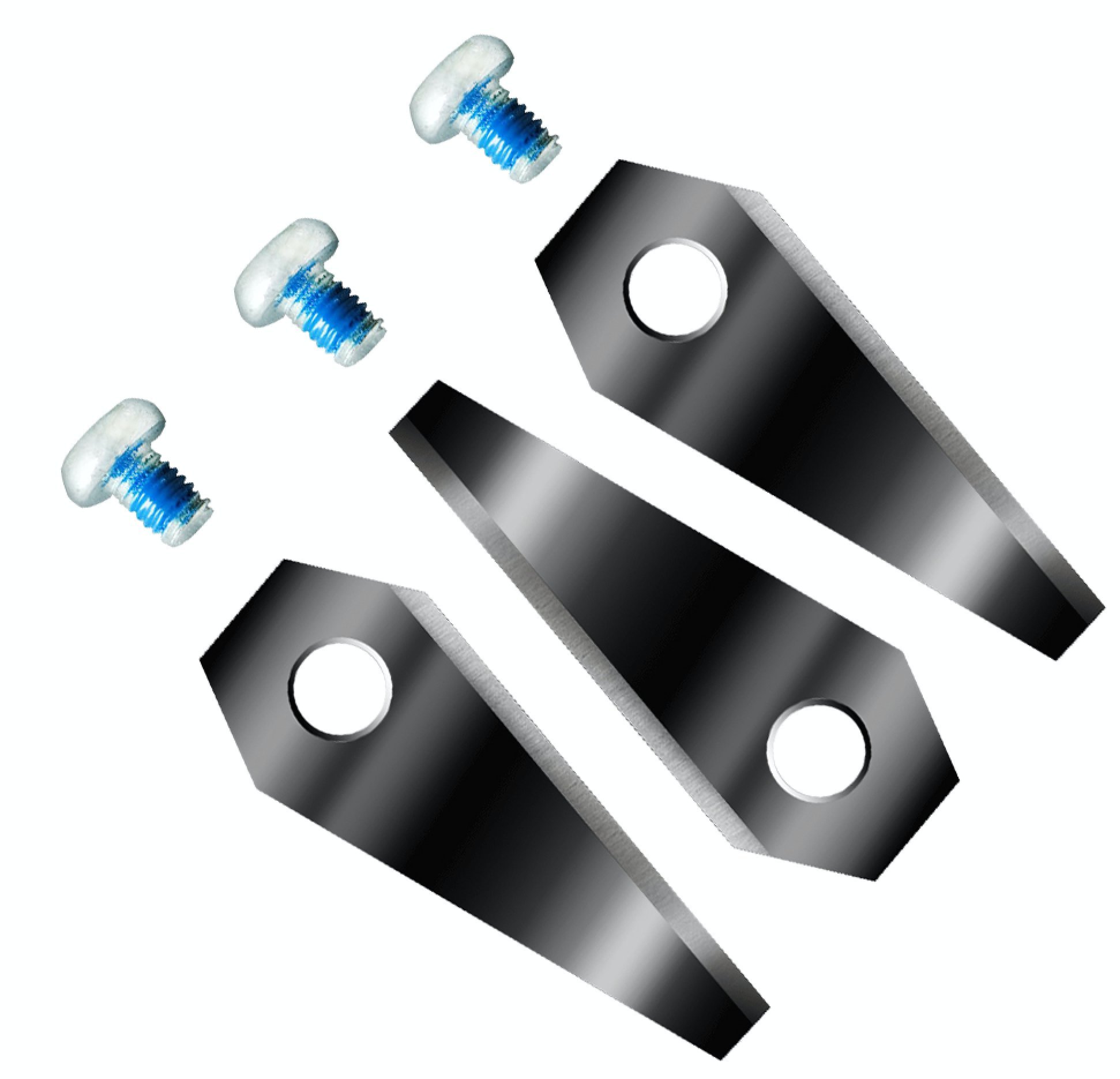 Titan - Black Label Extreme - Even Harder and Sharper - 6 Replacement Blades for Bosch Indego Titanium Carbide, Coated, Dual Sided – Reversible Extra Tough