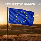 SHATCHI European Union Flag 5ft x 3ft Polyester with Brass Eyelets view 9