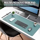 K KNODEL Large Office Leather Desk Mat 80x40cm Green Dual Sided view 2