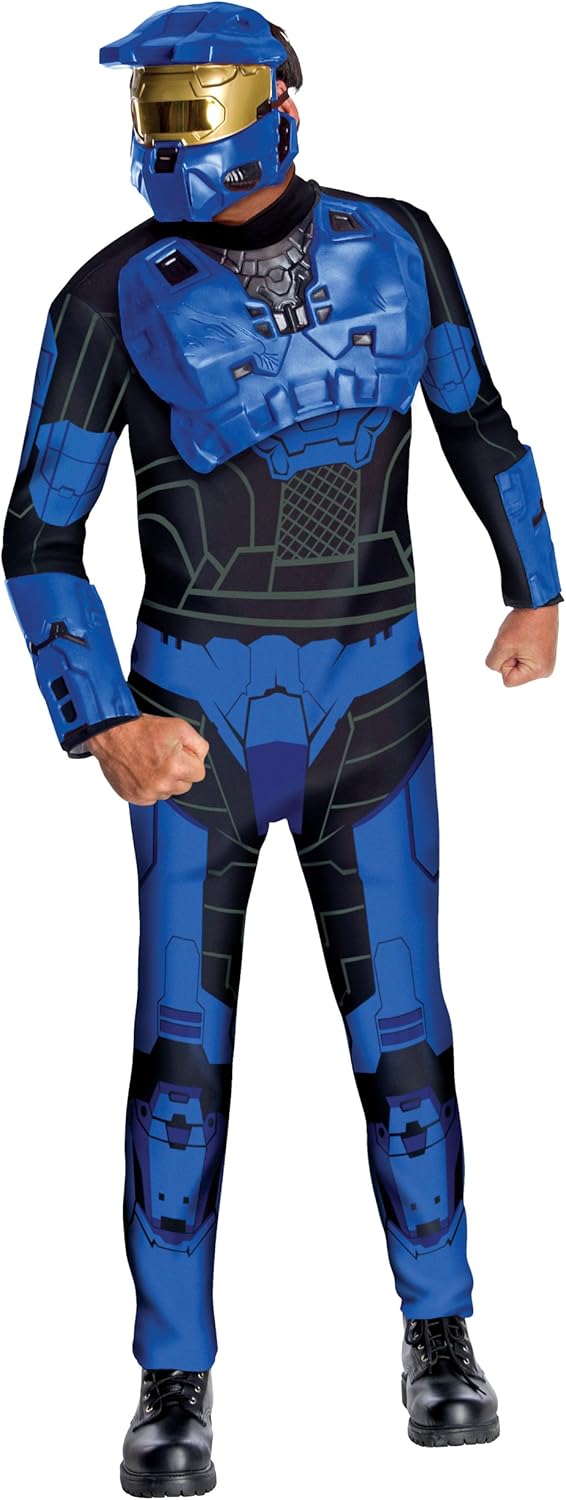 Halo Universe Spartan Costume Set, Blue, Standard Clothing