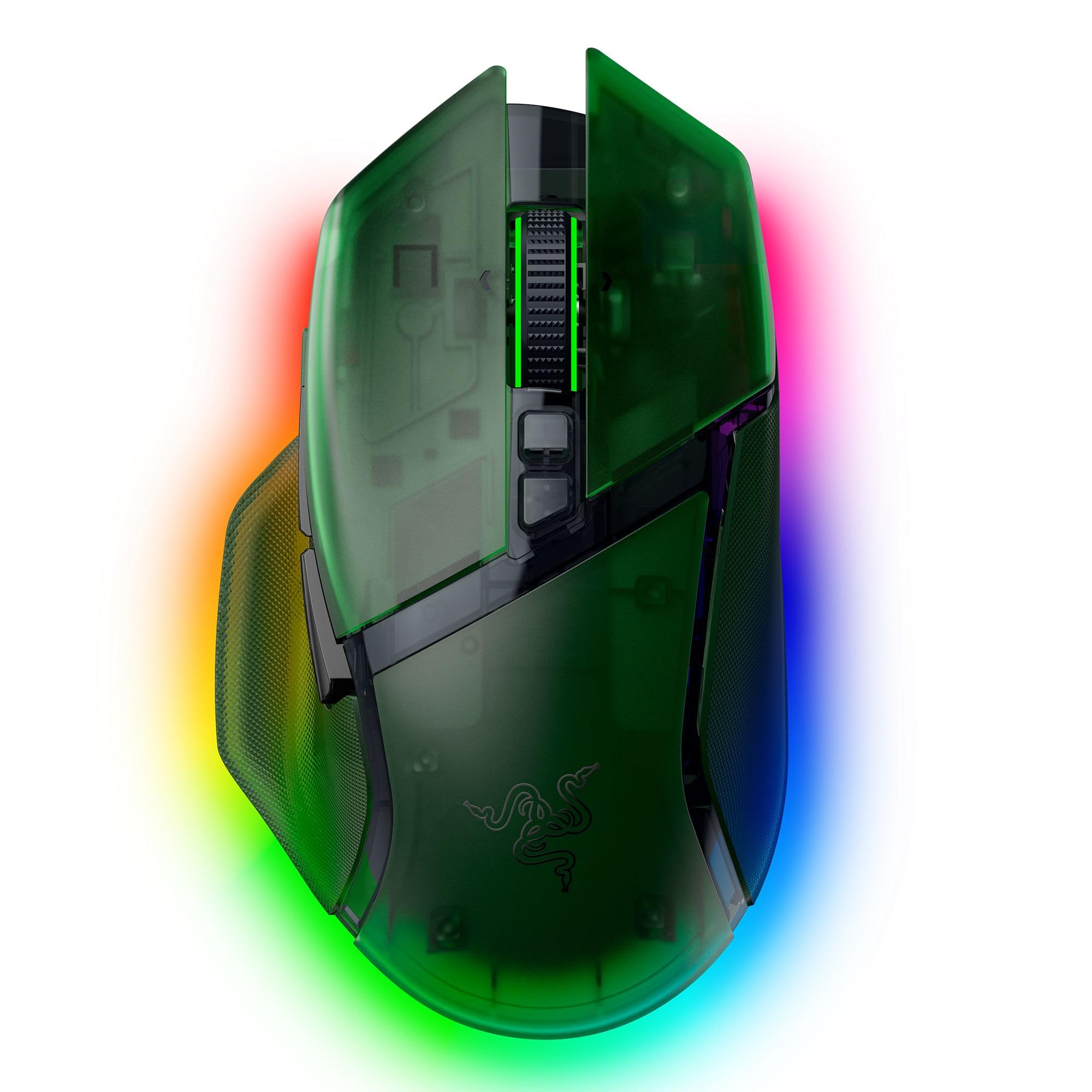 Photo 1 of ***MISSING USB*** Razer Basilisk V3 Pro 35K Wireless Gaming Mouse: HyperScroll Tilt Wheel - 35K DPI Optical Sensor Gen 2-13 Customizable Controls - RGB - Optical Switches Gen 3 - Up to 140 Hr Battery - Phantom Green