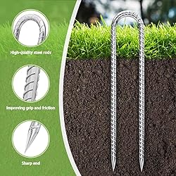 Rebar-Stakes-12-Inch-U-Shaped, Trampoline Stakes