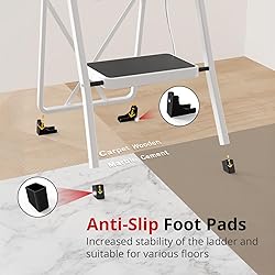 HBTower Step Ladder Folding Step Stool for Adults