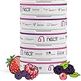 Nectr Nootropic Energy Pouches, Focus & Energy, Berry Blast, Cognizin 62.5 mg, Caffeine 30 mg, 16 Pouches, Neuro Support, Sugar Free, 5 Packs of Cans
