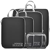 Cambond Compression Packing Cubes for Travel - Lightweight Expandable Travel Bags Luggage Organizers Travel Essentials Compression Cubes for Travel Space Saver for Carry on Suitcases Organizer