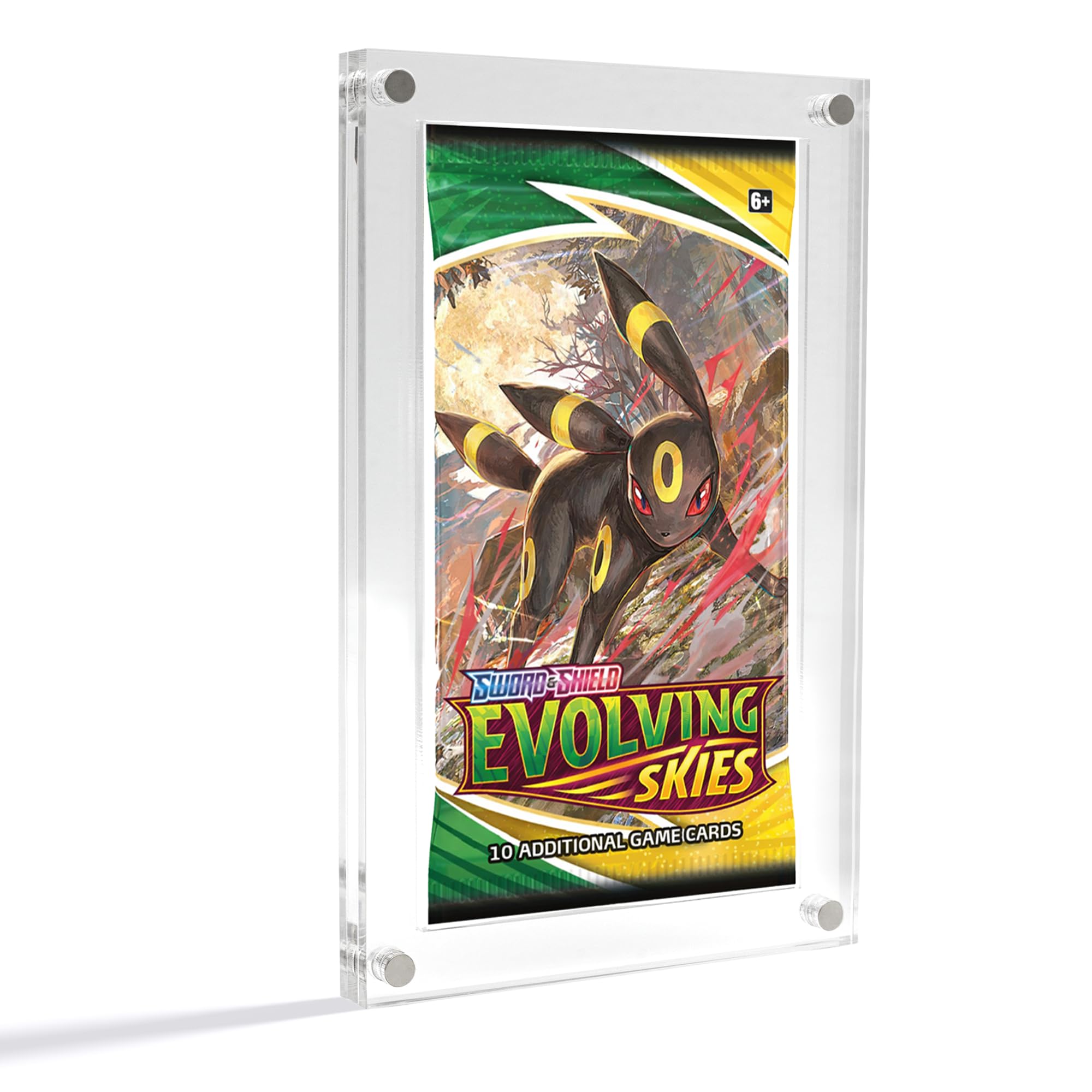 SPARKED Premium Pokemon Booster Pack Protector Acrylic Case Display fit for Pokémon English TCG Packs | 9mm Clear Pack Slab Transparent Magnetic Hard Protective Storage Holder Sleeve | UV Protection