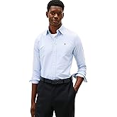 Tommy Hilfiger Mens Long Sleeve Oxford Shirts in Regular Fit, Men's Button Down Shirts, Also Available in Big and Tall