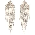 thumbnail image 2 of Mecresh Slver Rhnestone Crystal Brdal Chandeler Long Tassels Dangle... 2 of 14