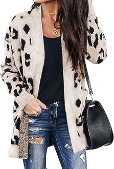 Women Chic Leopard Print Cozy Sweater 