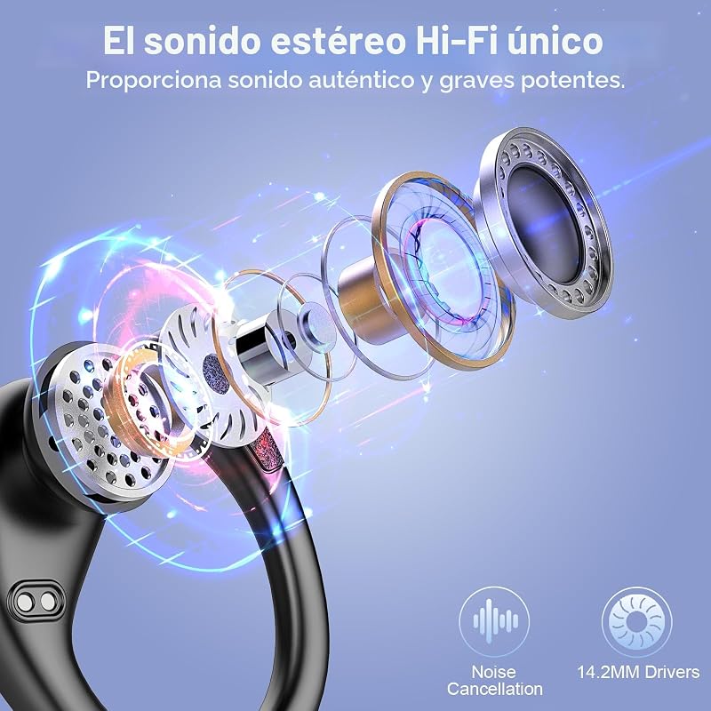 Auriculare Inalámbricos Deportivos, 75H Auriculares Bluetooth 5.4 Estéreo — foto 3 de 7