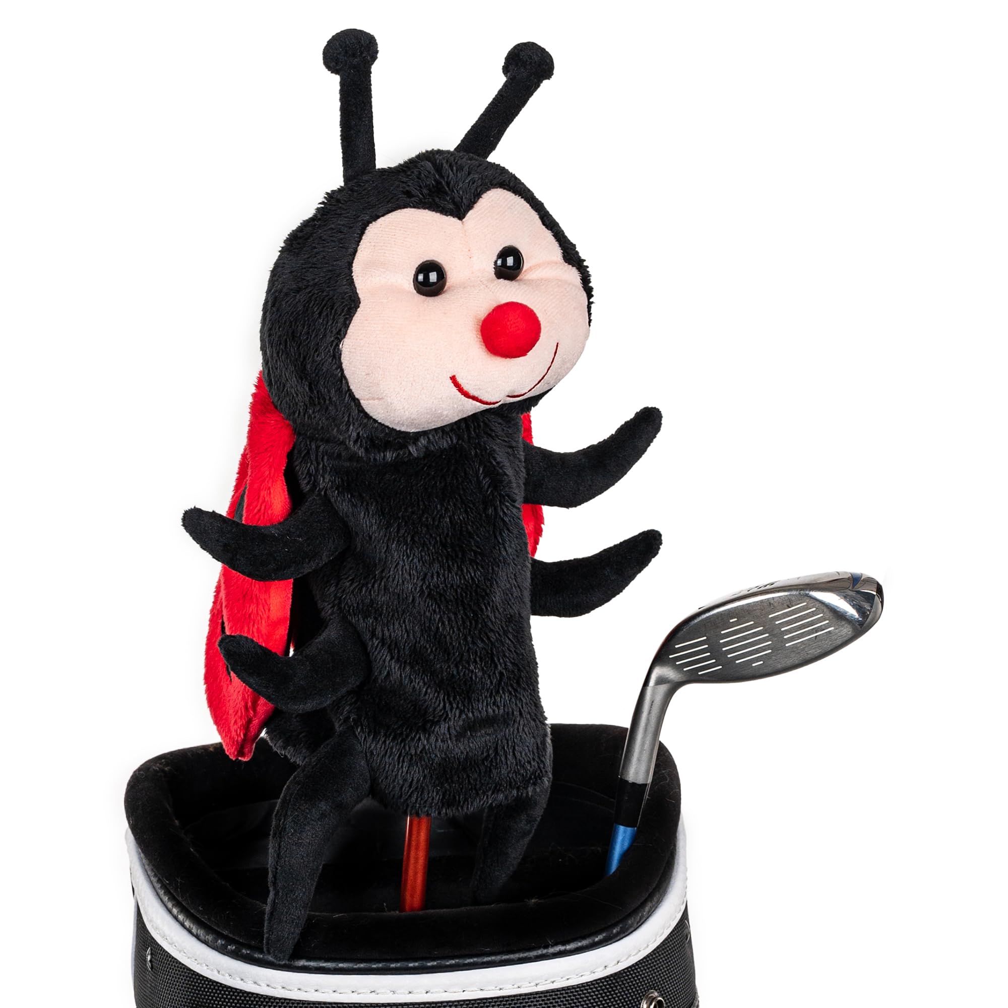 Daphne's Ladybug Novelty Hybrid Headcover - Black/Red, 30 x 20 x 20 centimetres