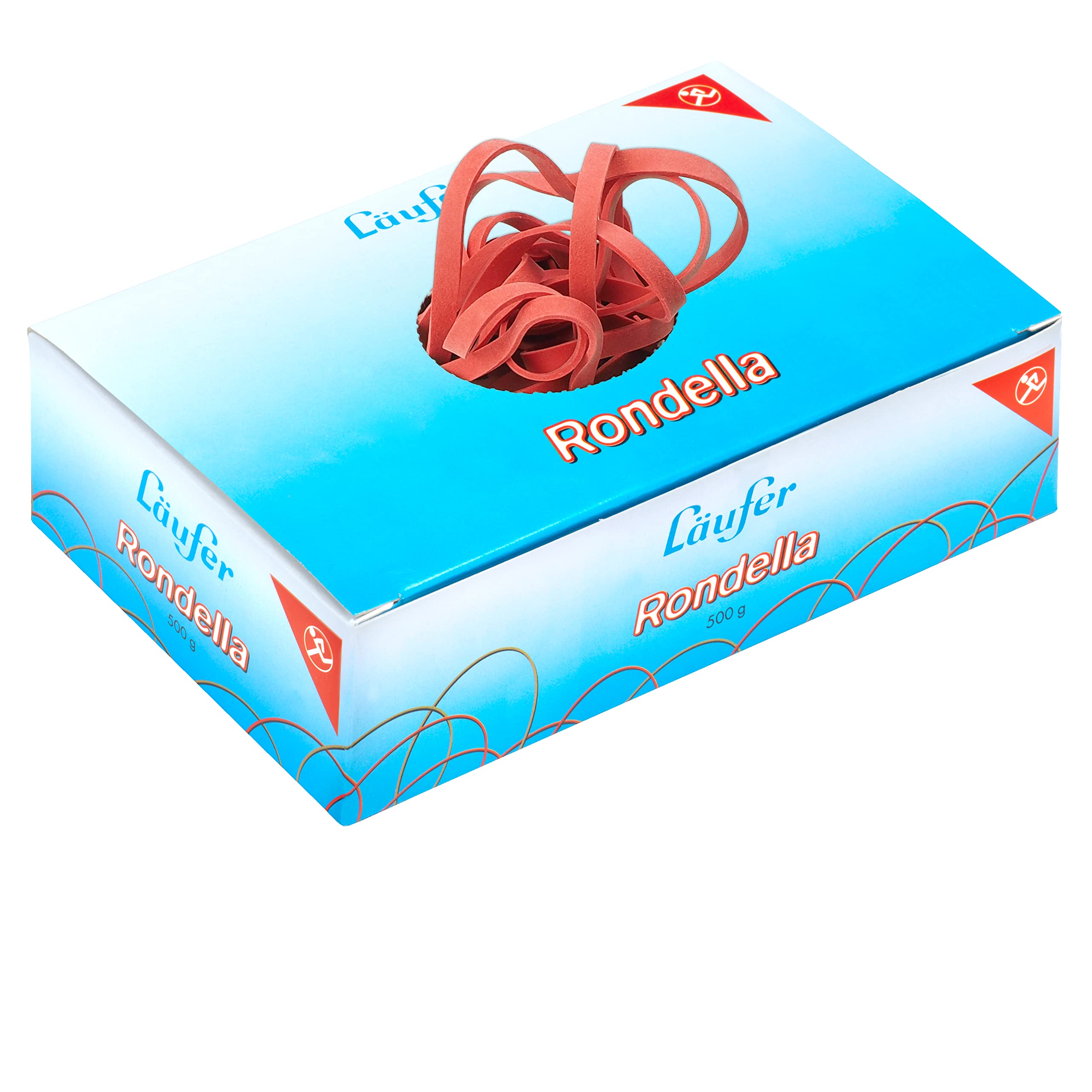 Läufer Rondella Rubber Bands 500 g Box 100x5 mm/65 mm Ø red