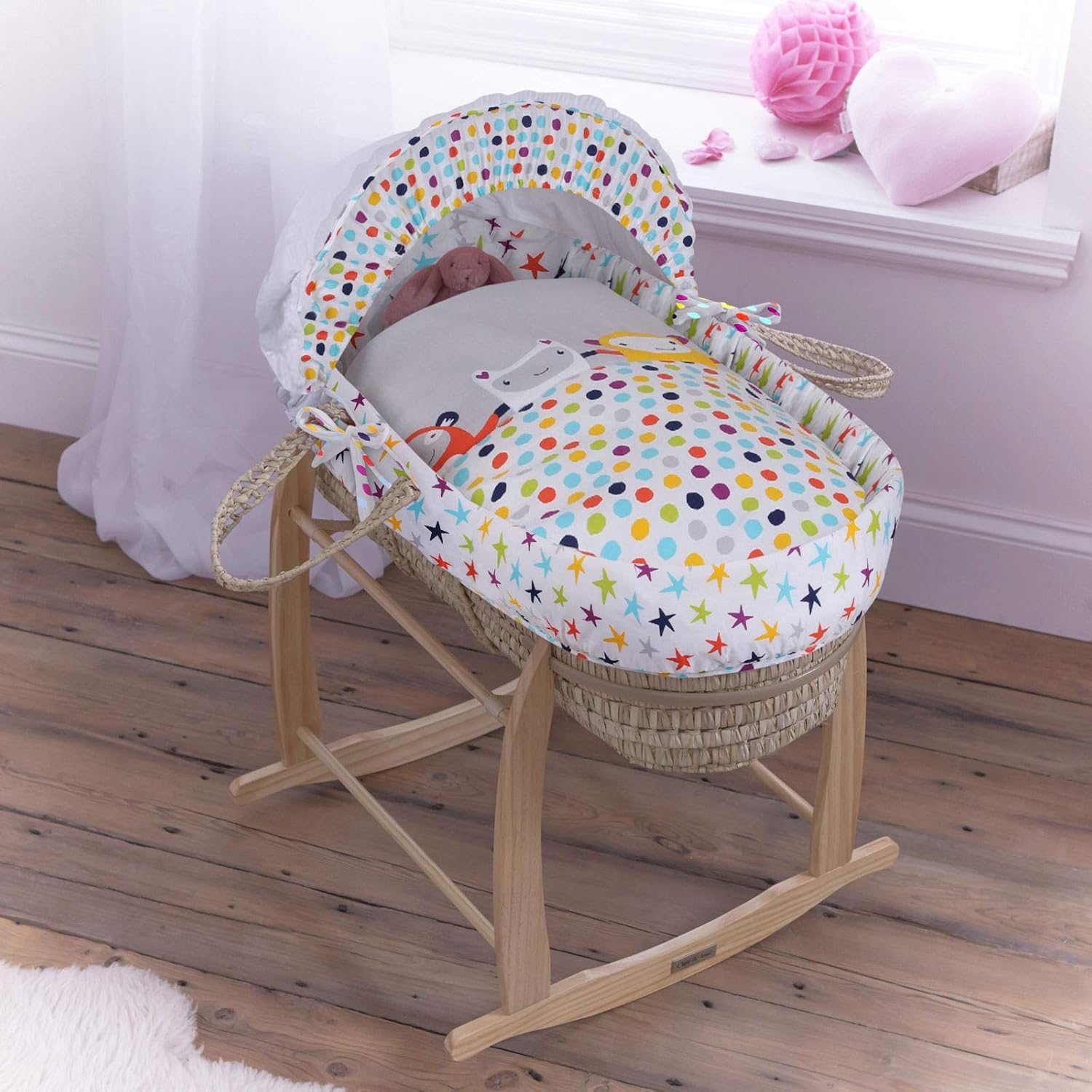 crushed velvet baby moses basket