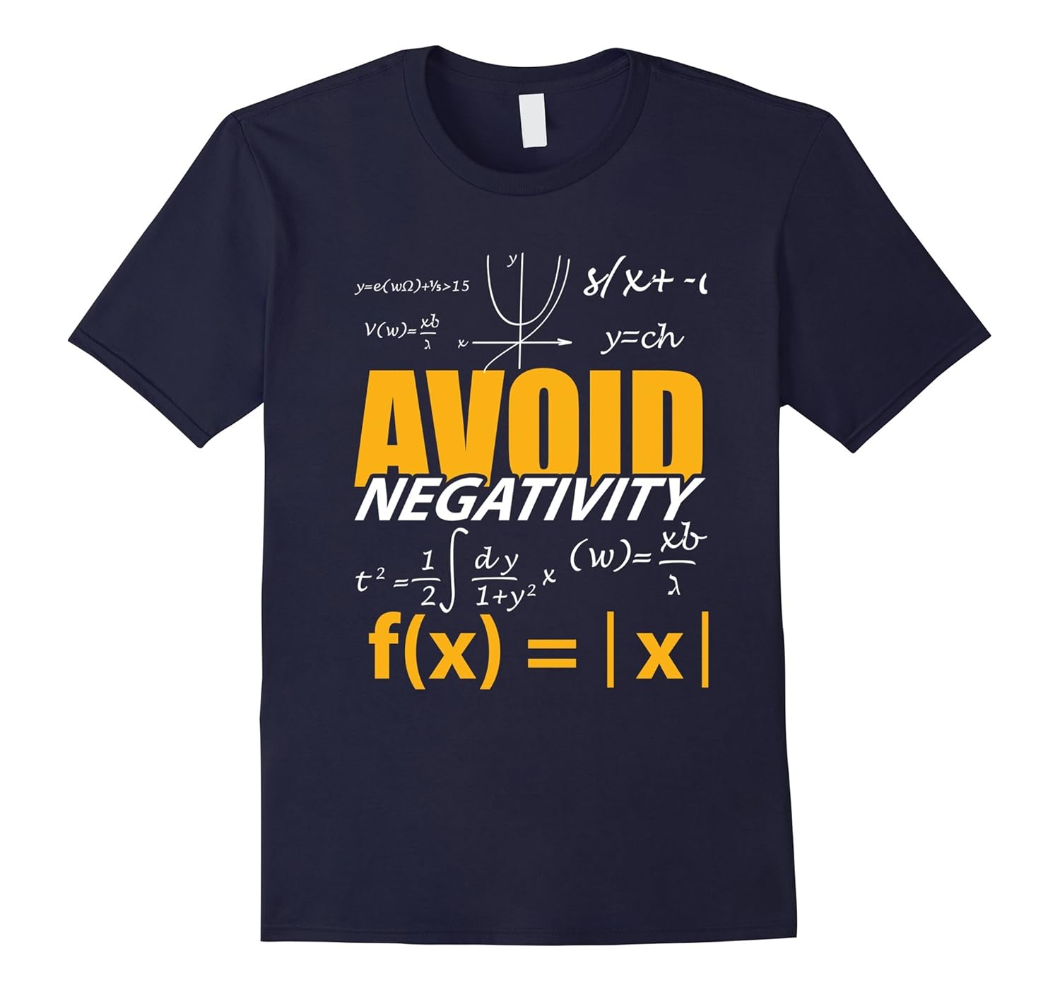 Avoid Negativity Math T-Shirt Nerd Geek Student Funny Gift-Rose