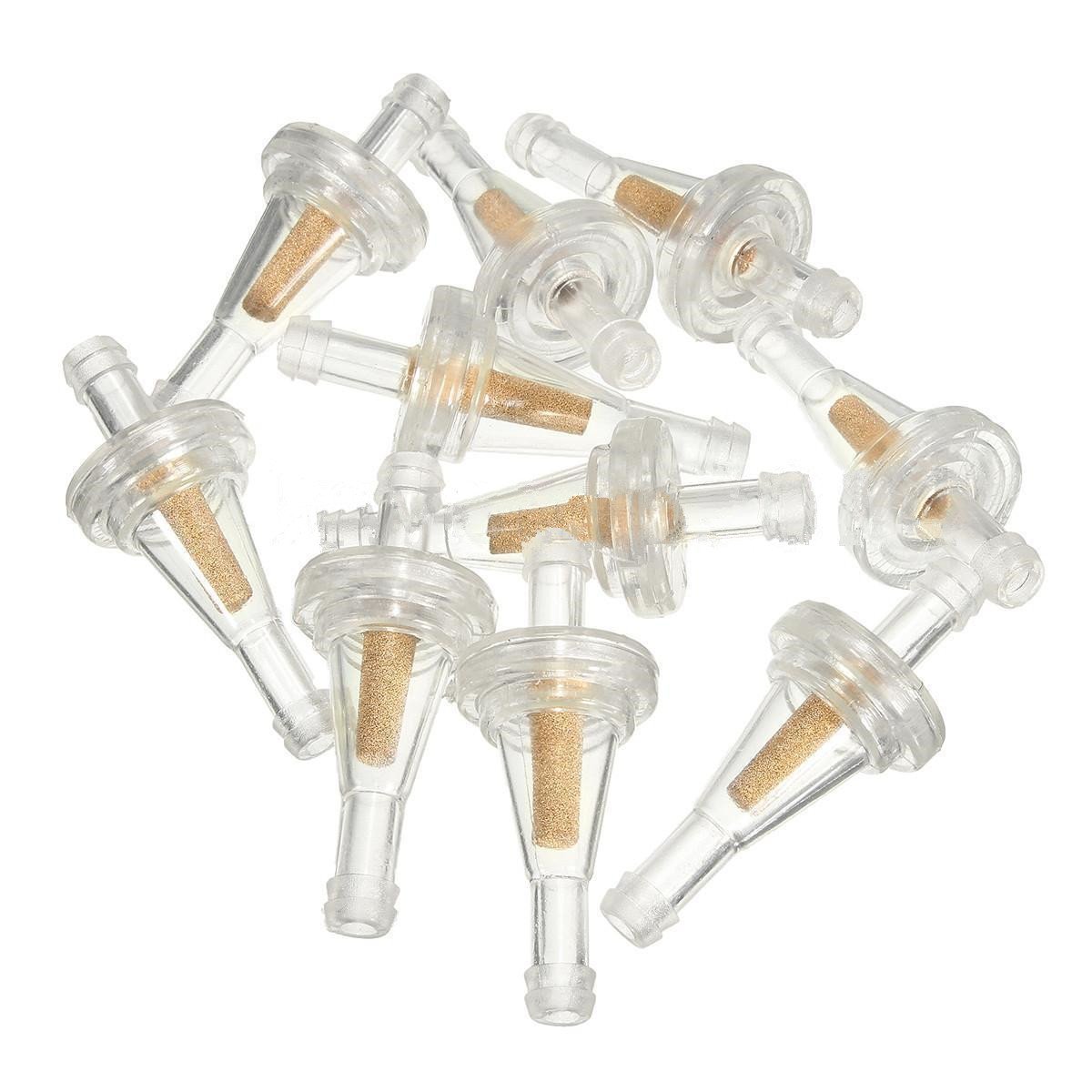 Onmi 10pcs Clear Inline Gas Fuel Filter for Golf Cart Kawasaki John Deere EZGO