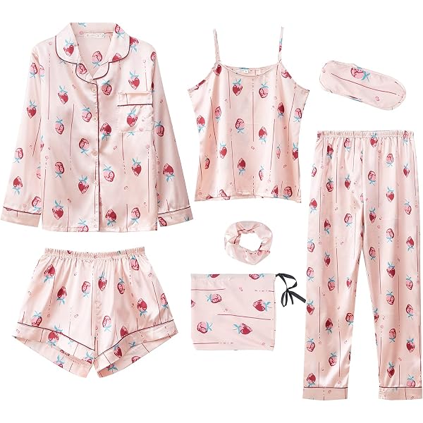 Conjunto De Pijamas Para Mujer Primavera Ocio Cintura Elástica Ropa De Dormir Para Mujer Botones De Manga Larga Ropa De Dormir Top Con Estampado Pantalón Largo Conjunto Para El Hogar-L_50-60KG