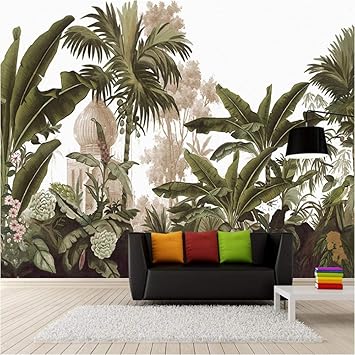 Mural De Pared Personalizado Papel Pintado A Mano Selva Tropical