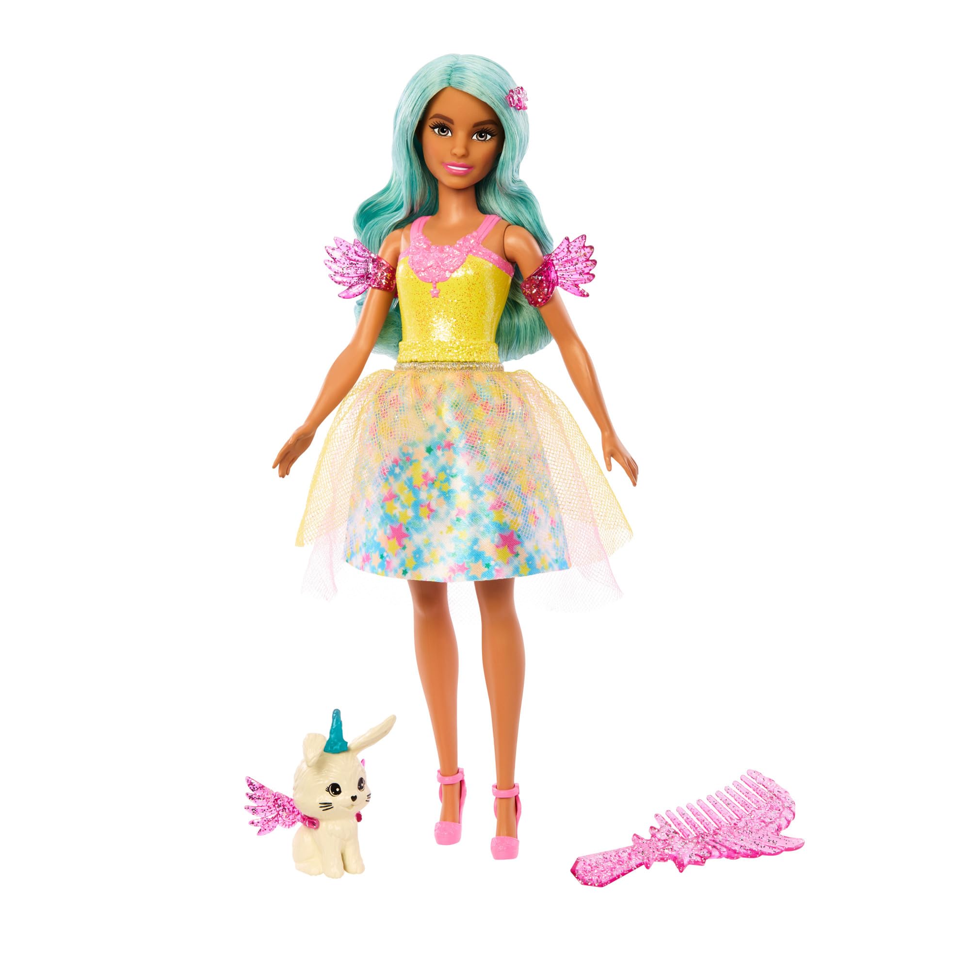 Barbie A Touch of Magic Doll & Accessories, Teresa with Fantasy Outfit, Pet, Leash & Styling Accessories, JCW51