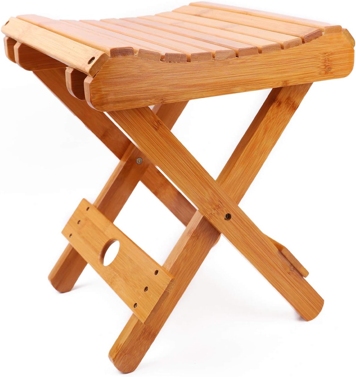 Shower Bench for Inside Shower,Shower Stool for Shaving Legs,Shower Seat for Small Spaces,Bath Chair for Spa Bathroom Sauna Foldable Fully Assembled Bamboo: Kitchen & Dining