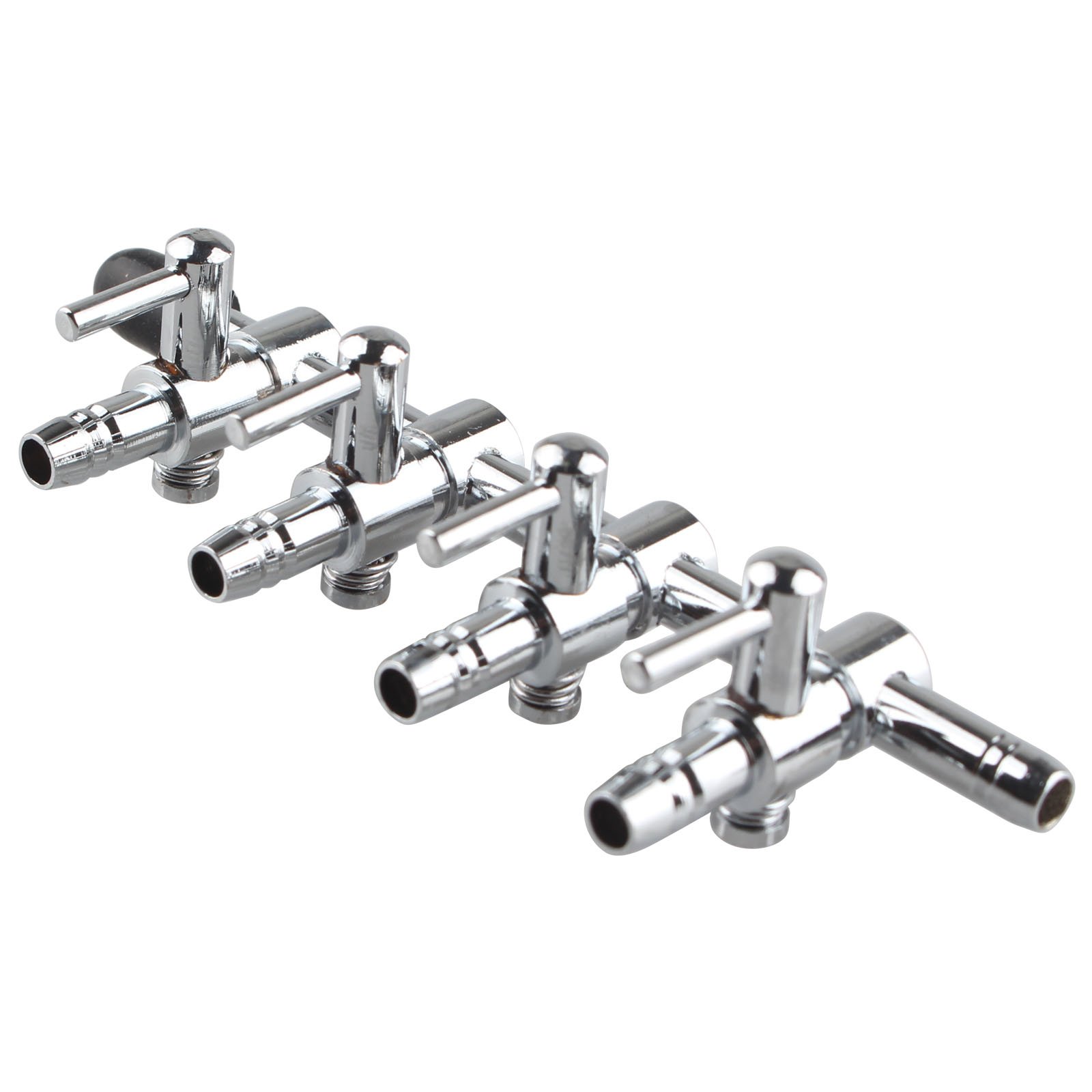 HALJIA 5MM 4 Way Aquarium Manifold Air Flow Pump Splitter Control lever Valve Airline Tube Connector