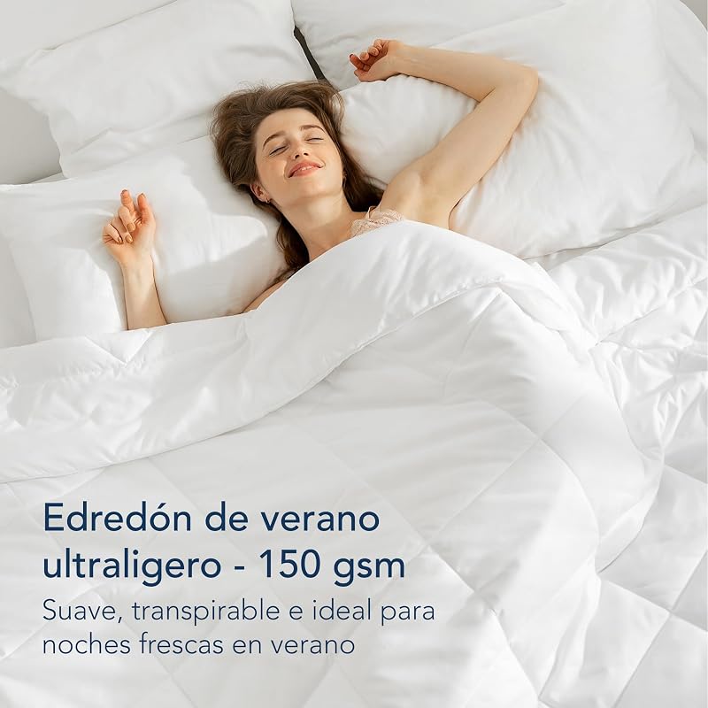 - Edredón Ligero 150g/m² - 220x240 cm - para Cama 135/150