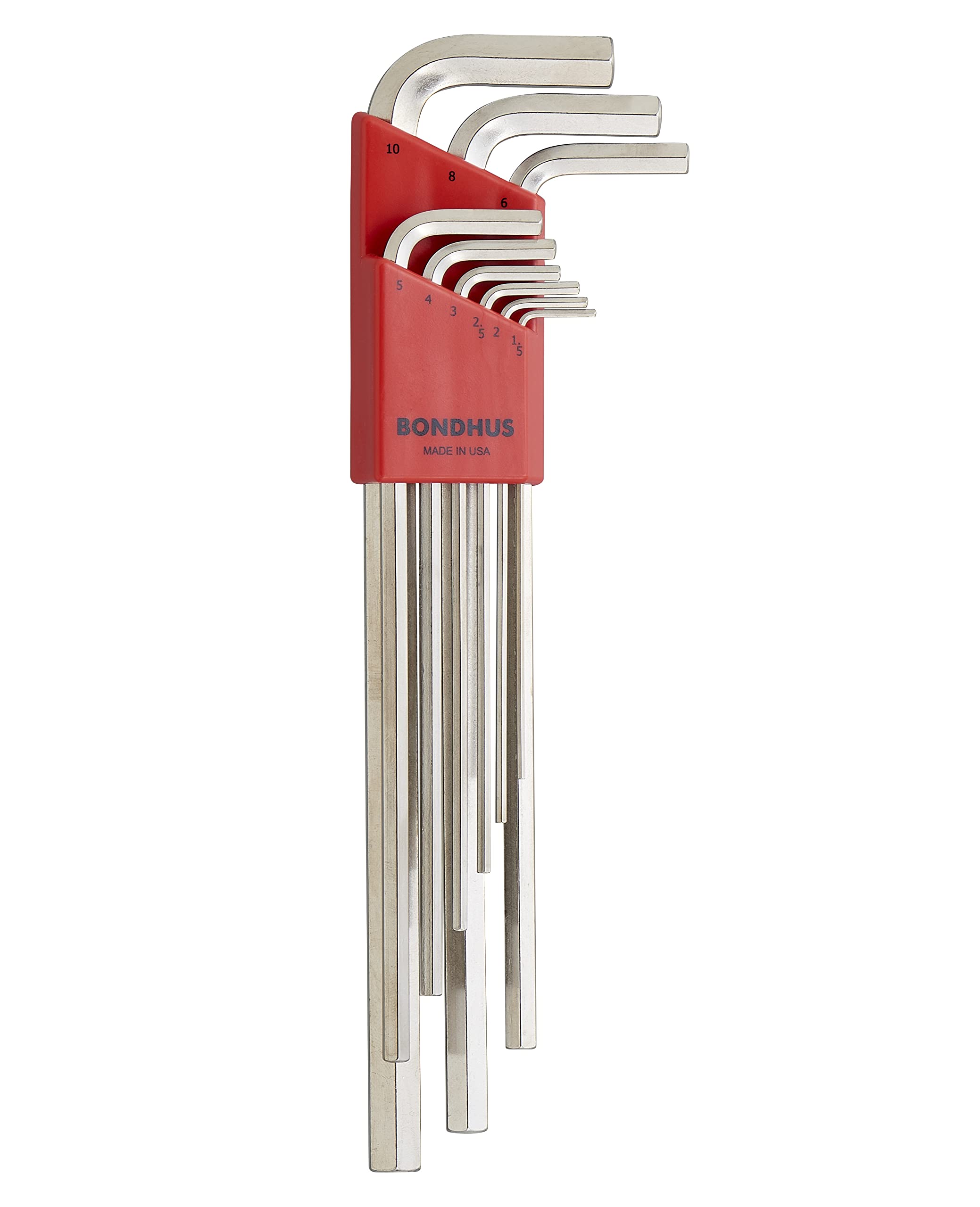 Bondhus, HLX9MML BRITEGUARD HEX Key Set 1.5MM-10MM, 17199