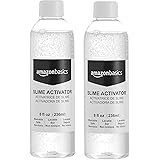 Amazon Basics Glue Slime Activator Solution, 8-oz- Great for Making Slime, 2-Pack