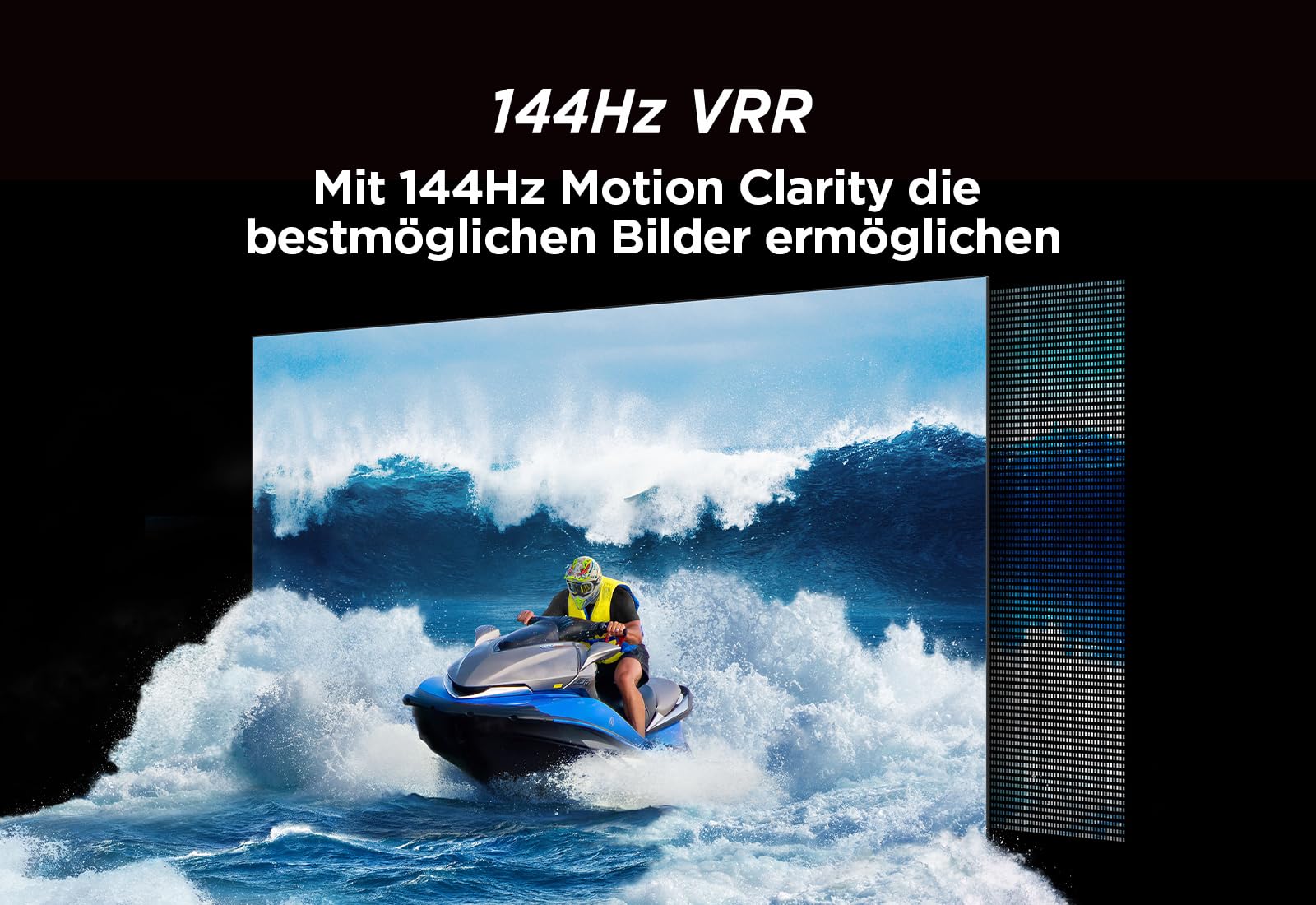 TCL 65T8A 65-Zoll-Fernseher, QLED, HDR 1000 nits, Full Array Local Dimming, IMAX Enhanced, 144Hz VRR, Dolby Vision und Atmos TV, Unterstützt bei Google