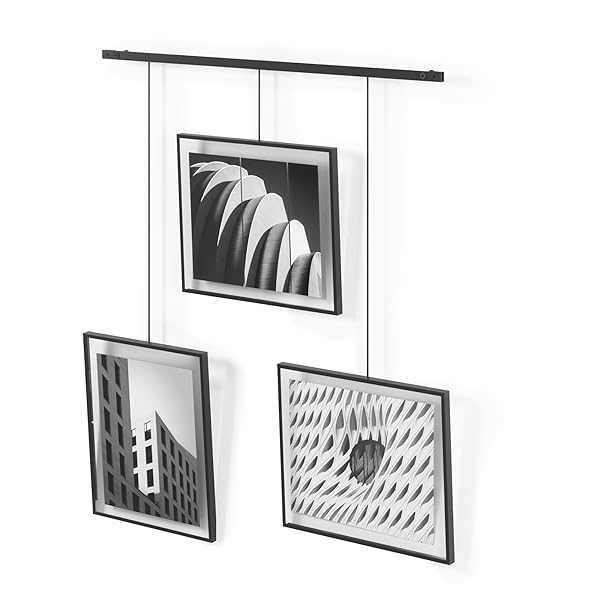UMBRA EXHIBIT PICTURE FRAME GALLERY SET, ADJUSTABLE WALL...