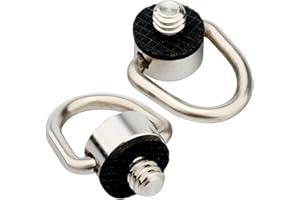 XINJUE Camera Neck Strap Wrist Strap Screw, D-Ring 1/4 Thread (Stainless Steel), Camera Neck Strap Screw, mounting Neck Strap, Used for Canon Fuji Sony SLR Cameras, etc. (2)