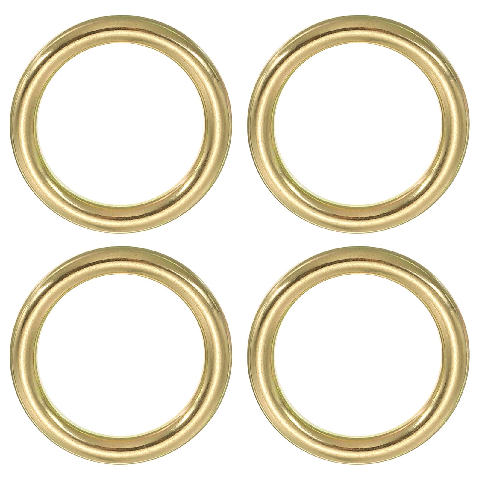 PATIKIL Brass O Ring, 4 Pack 1 Inch Inner Dia Solid Brass Round Ring Circle Loop Buckle for Leather Craft Purse Bag