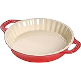 STAUB Ceramic Bakeware-Pie-Pans Dish, 9-inch, Cherry