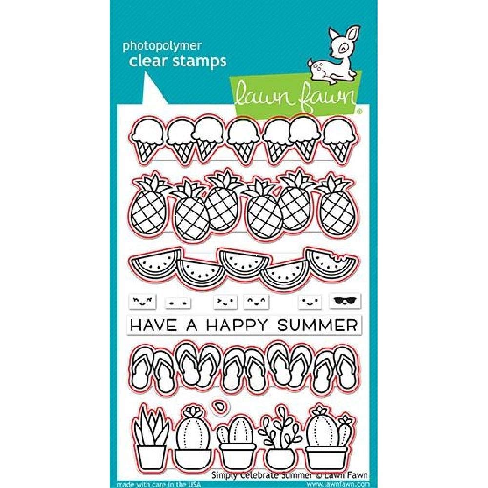 Lawn Fawn Clear Stamps 4"X6"-Simply Celebrate Summer